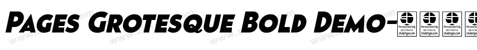 Pages Grotesque Bold Demo字体转换